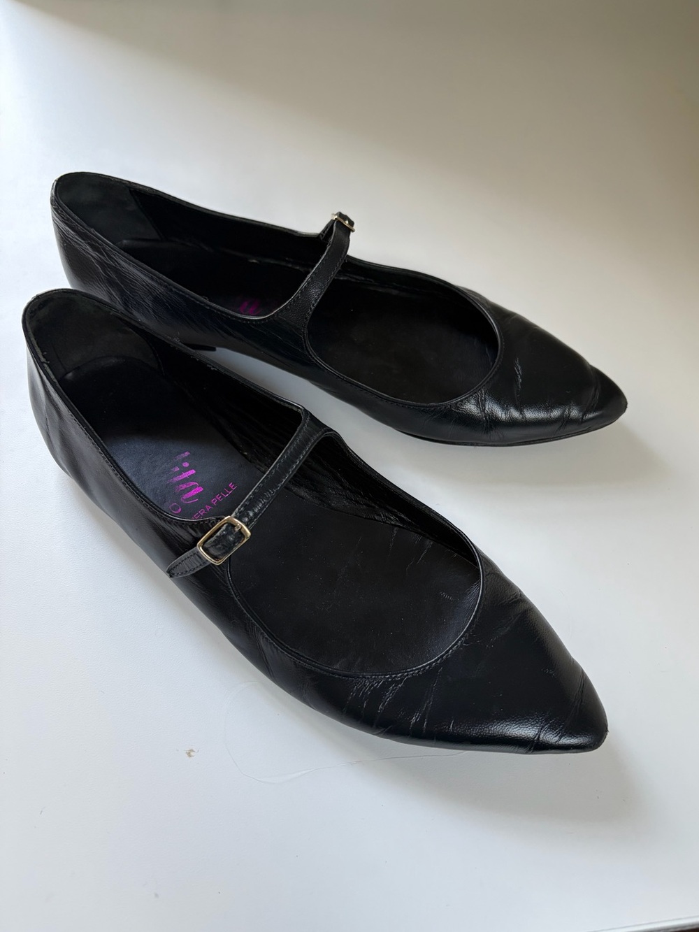 Lolita Milano Italian Leather Mary Jane Flats Size 39 - Picture 7 of 8